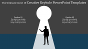 Free - Creative Keyhole PowerPoint Templates With Silhouette